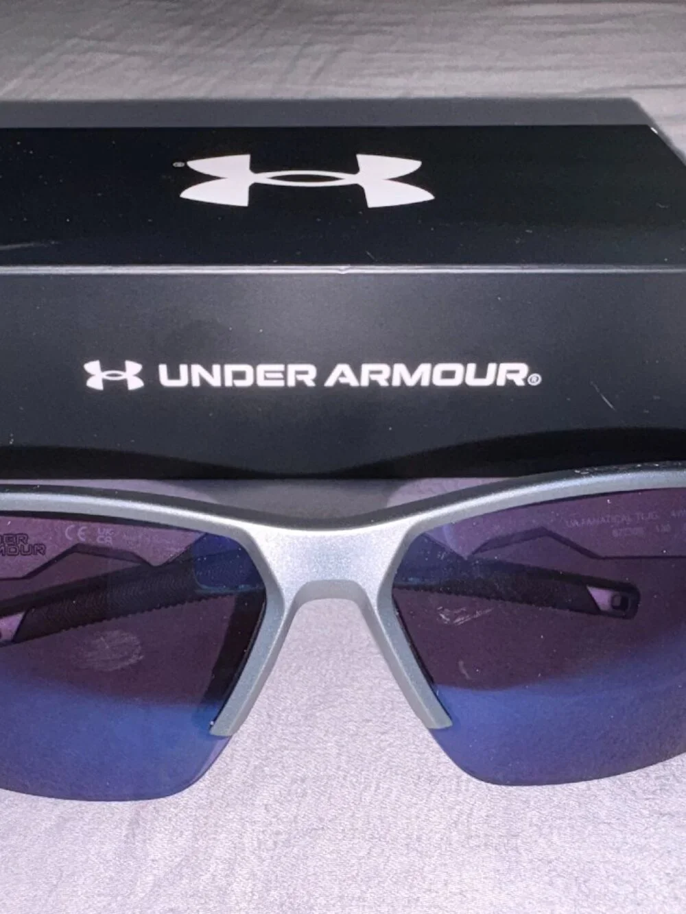 NEW Under Armour Fanatical TL/G Men's blue mirror Sunglasses